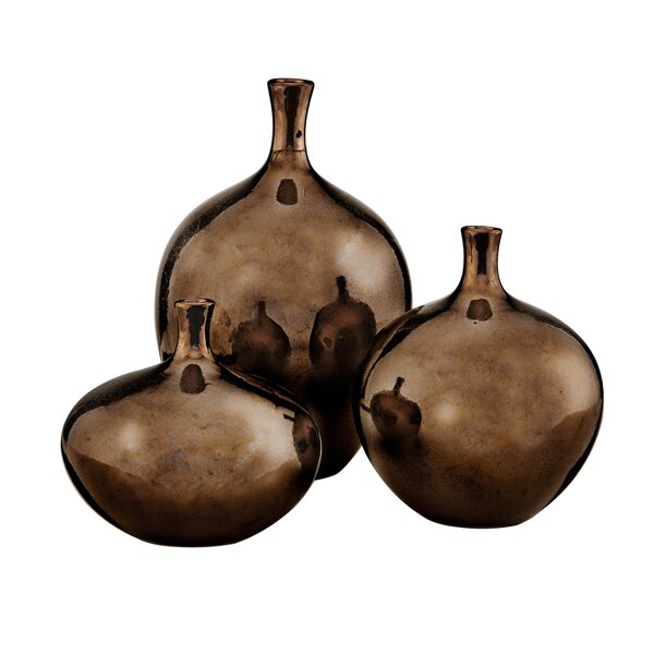 Ansen Metallic 3 Pieces Table Vase Set & Reviews | Joss & Main